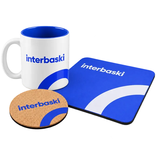 Interbaskı 3'lü Set: Kupa + Mouse Pad + Bardak Altlığı